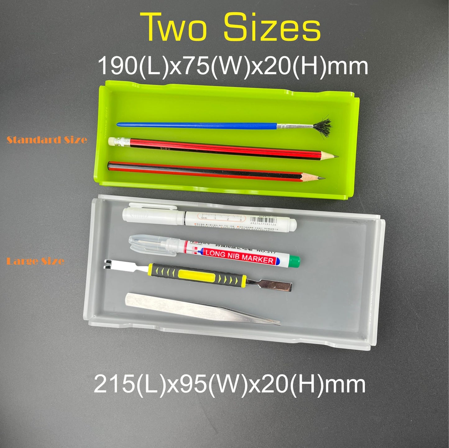 acrylic pen pencil tray holder with custom engraving | standard size