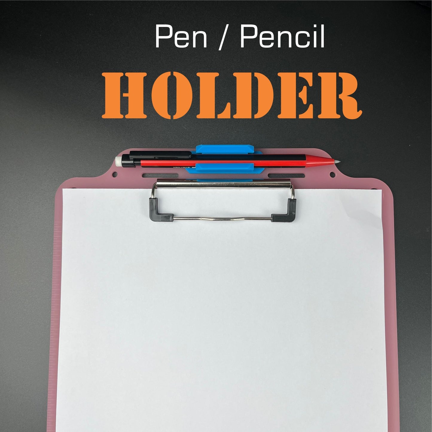 A4 Acrylic Clipboard with Pen Holder & Ruler
