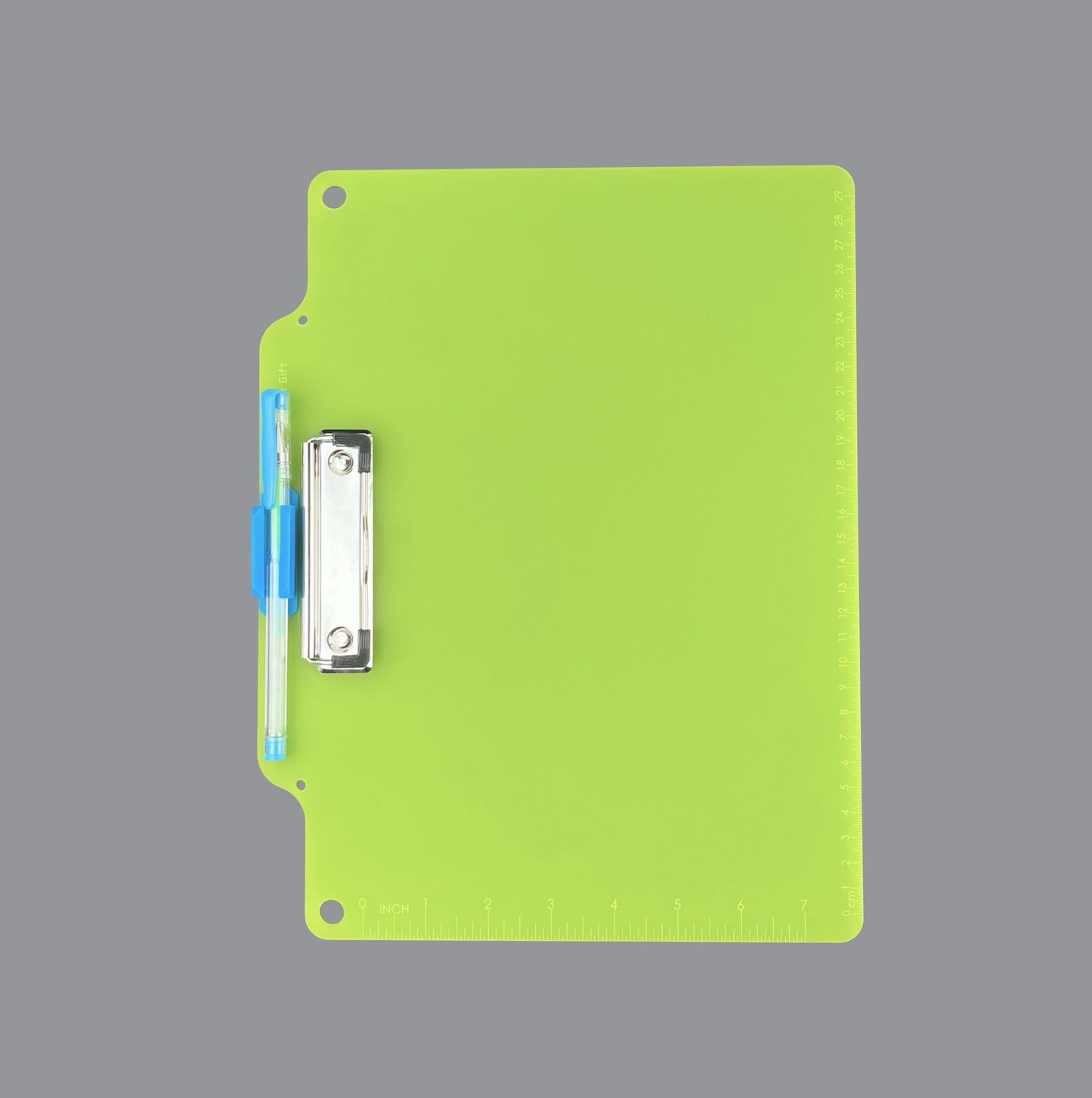 A4 document landscape clipboard with ruler and pen holder