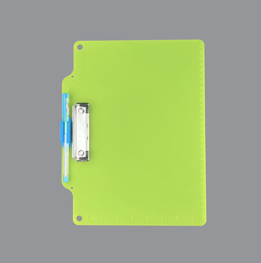 A4 document landscape clipboard with ruler and pen holder