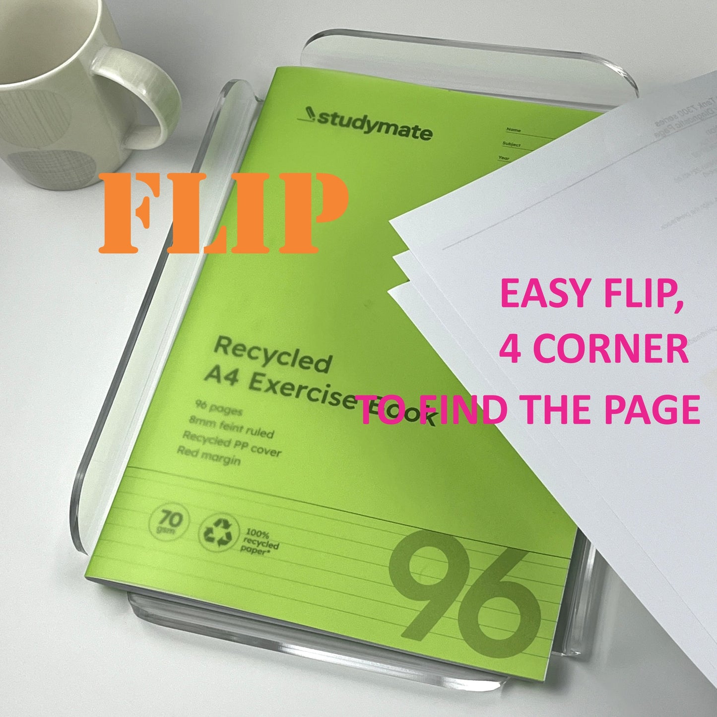 A4 paper document tray | 4mm 3mm clear acrylic tray
