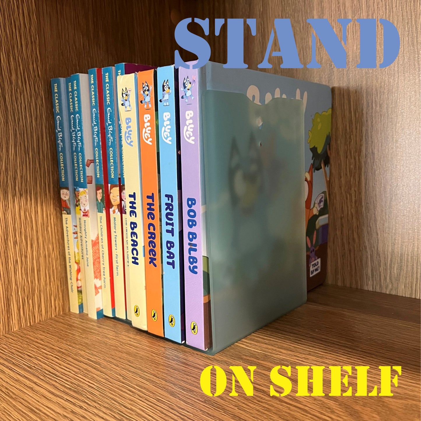 Bookshelf book divider organizer | Acrylic desk book holder