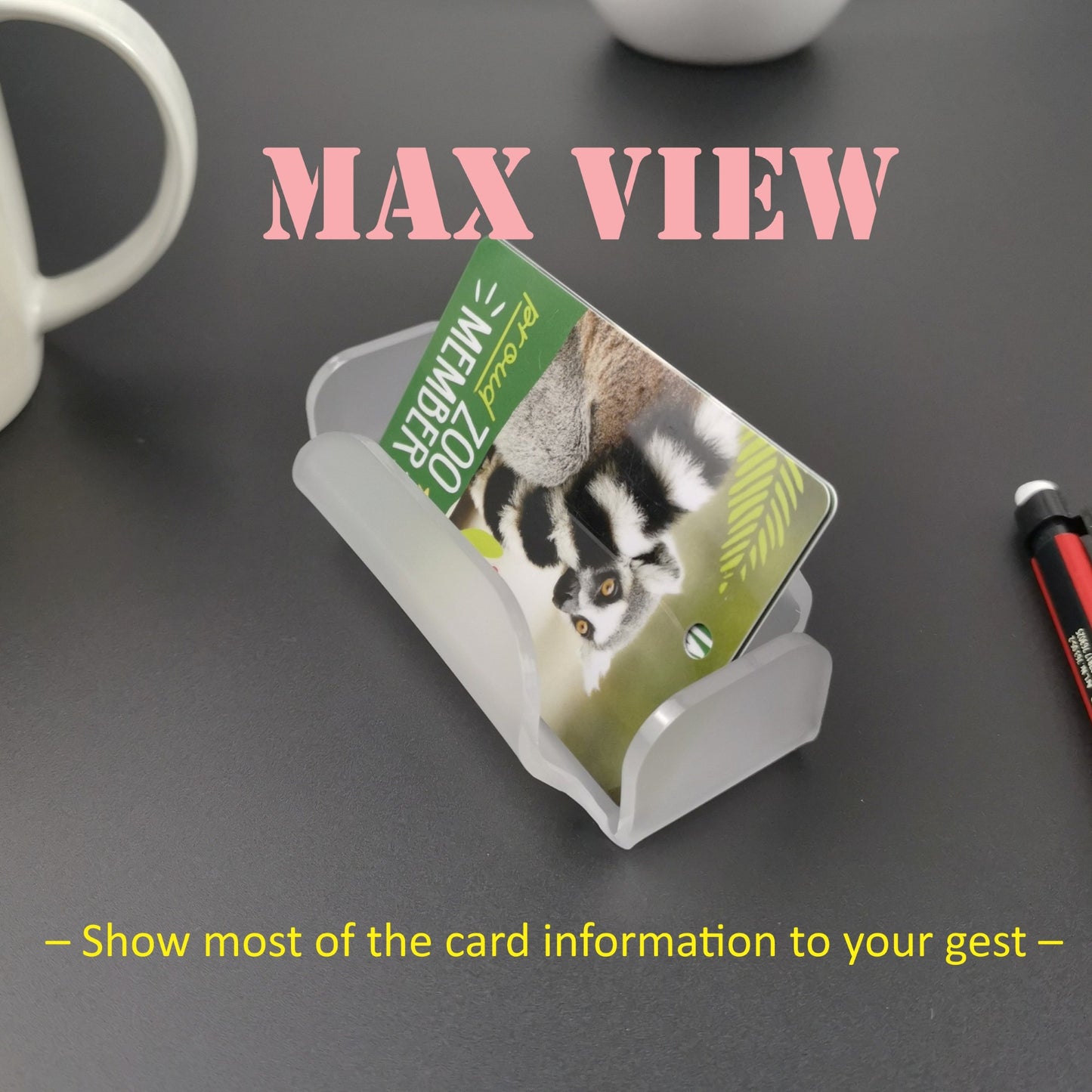 Business cards holder | 3mm clear acrylic card stand